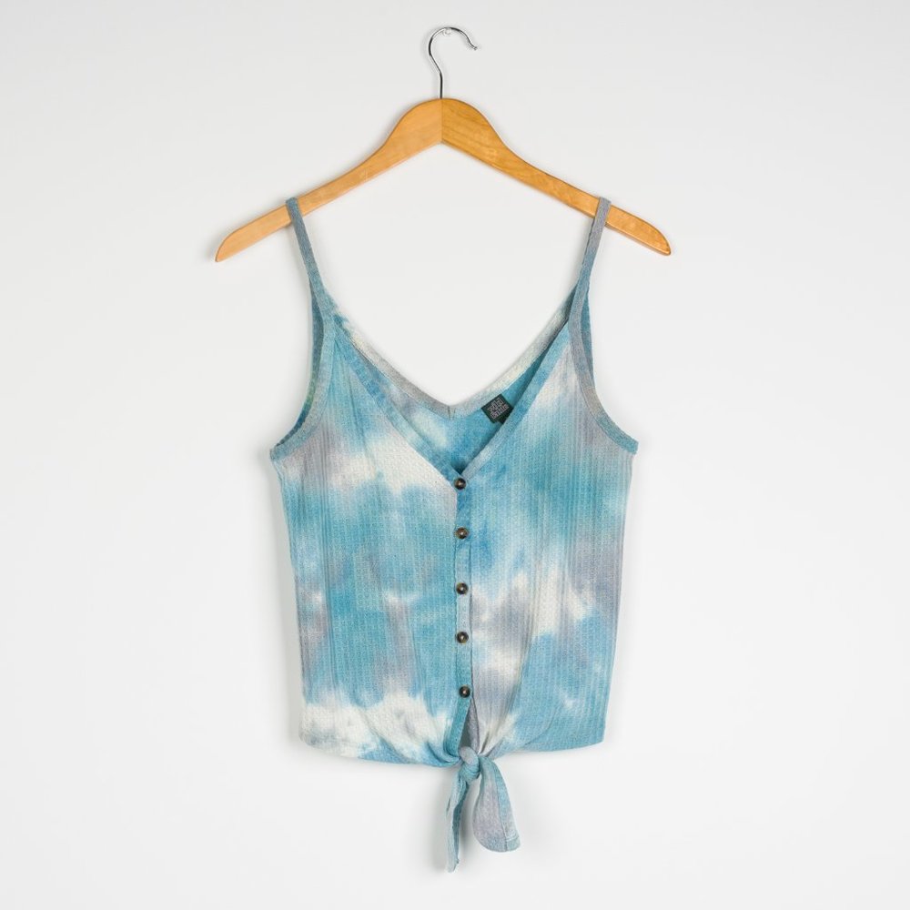 Women's Wild Fable Tie Dye Button Front V Neck Tank Top size Small